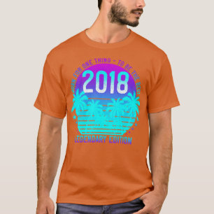 3rd Birthday 2018 Vintage Aesthetic Sunset Palm 3  T-Shirt
