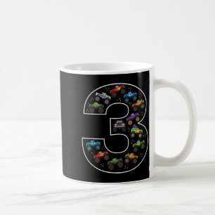 3rd Birthday 3 Year Old Car Boys Monster Truck Coffee Mug