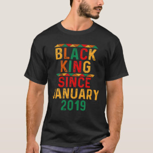 3Rd Birthday 3 Years Black King Since January 2019 T-Shirt
