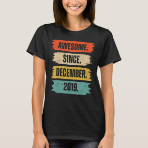 3rd Birthday  3 Years Old Awesome Since December 2 T-Shirt