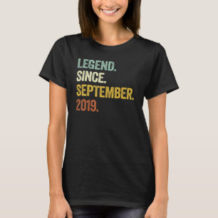 3rd Birthday 3 Years Old Legend Since September 2 T-Shirt