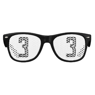 3RD BIRTHDAY AGE 3 RETRO SUNGLASSES