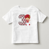 3rd Birthday Baseball Batter Red and White