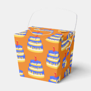 3rd Birthday Blue Cake Favour Box