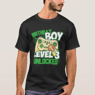3Rd Birthday Boy Girl Kid 3 Years Old Level 3 Unlo T-Shirt