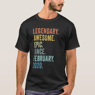 3rd Birthday Boy Legendary Epic Awesome Since Febr T-Shirt
