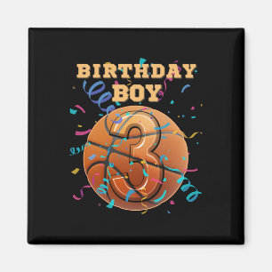 3rd Birthday Boy Three 3 Years Old Sketll Players Magnet