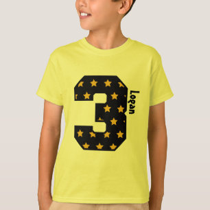 3rd Birthday Boy Three Year Custom Name V01D T-Shirt