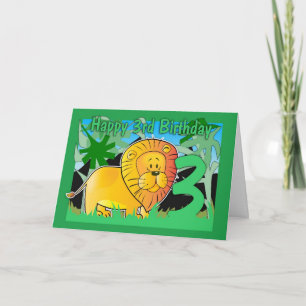 3rd Birthday Card - Lion