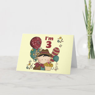 3rd Birthday Cowboy T-shirts and Gifts Card