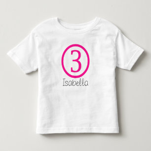 3rd Birthday Customisable T-Shirt Girl