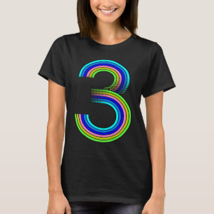 3rd Birthday Cute 3 Years Old Rainbow Toddlers T-Shirt