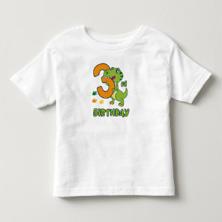 3rd birthday dinosaur  toddler T-Shirt