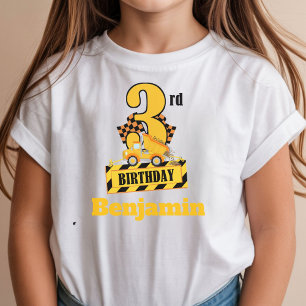3rd Birthday Dump Druck construction theme Party T-Shirt
