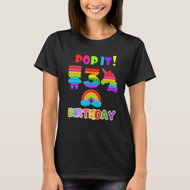 3rd Birthday  Fidget Pop It I M 3 Years Old Boys G T-Shirt (Front)