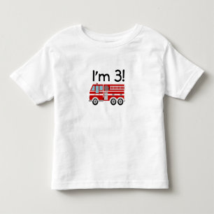 3rd Birthday Fire Engine Toddler T-Shirt