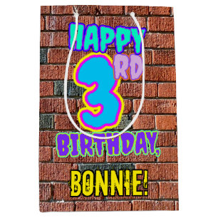 3rd Birthday: Fun, Urban Graffiti Inspired Look Medium Gift Bag