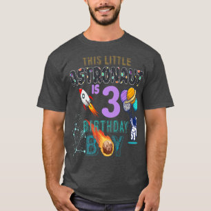3rd Birthday Gift Birthday Boy Gifts Astronaut 3 Y T-Shirt