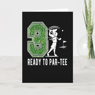 3rd Birthday Gift Golf Player 3 Year Old Boy Card