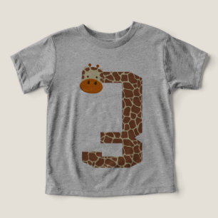 3rd Birthday Giraffe Animal 3 Year Old Boys Kids