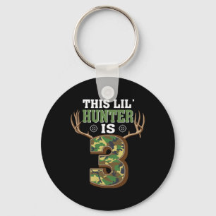 3rd Birthday Hunting Deer 3 Year Old Hunter 1 Key Ring