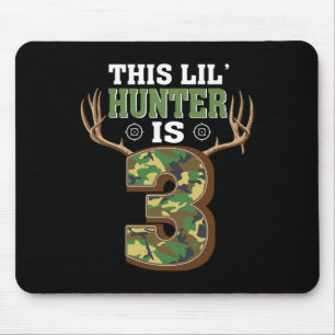 3rd Birthday Hunting Deer 3 Year Old Hunter 1  Mouse Pad