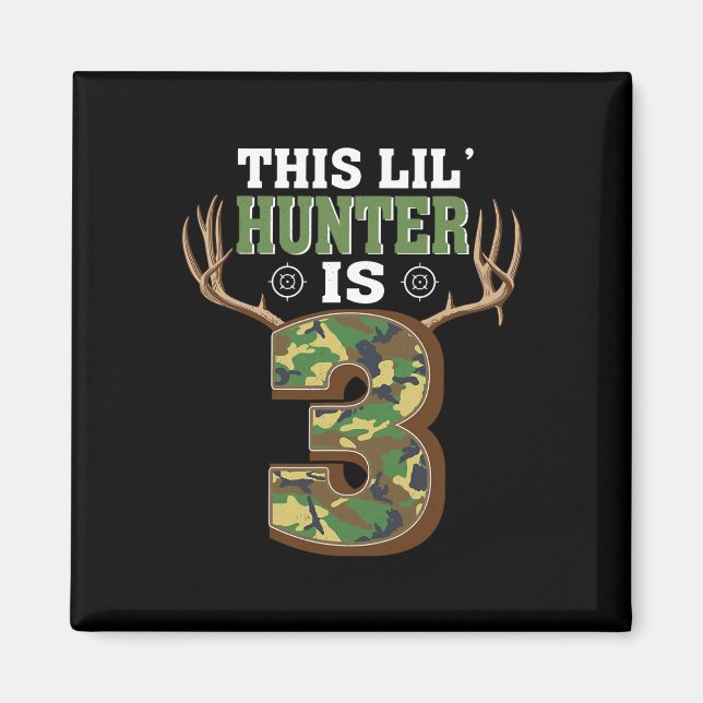 3rd Birthday Hunting Deer 3 Year Old Hunter  Magnet (Front)