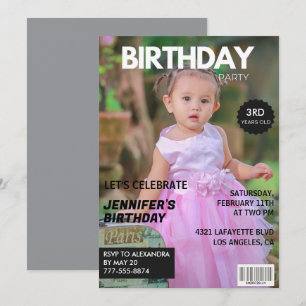 3rd birthday invitations for him Magazine Cover