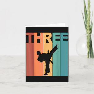 3rd Birthday Karate Taekwondo Theme 3 Year Old Card