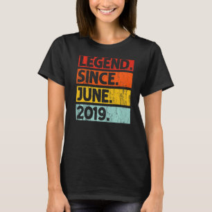 3rd Birthday Legend Since June 2019 3 Years Old T-Shirt