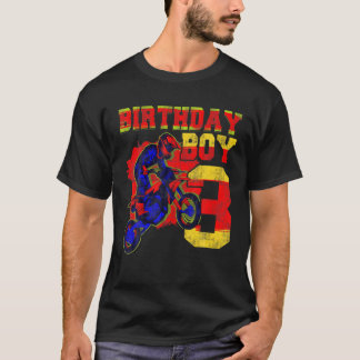 3Rd Birthday Motocross Dirt Bike 3 Years Old Vinta T-Shirt