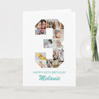 3rd Birthday Number 3 Photo Collage Personalised