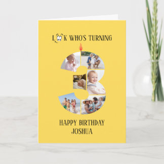 3rd Birthday Photo Card