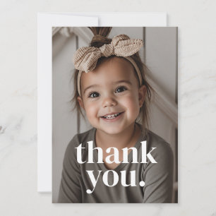 3rd Birthday Photo - three Thank You Card