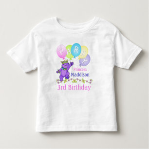 3rd Birthday Princess, Custom Name Toddler T-Shirt