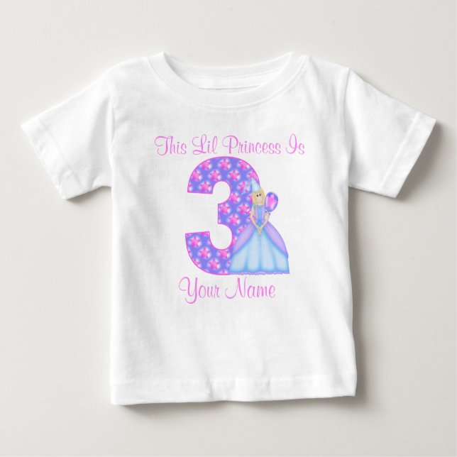 3rd Birthday Princess T-Shirt (Front)
