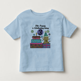 3rd Birthday Puppy T-shirts and Gifts