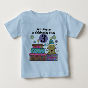 3rd Birthday Puppy T-shirts and Gifts