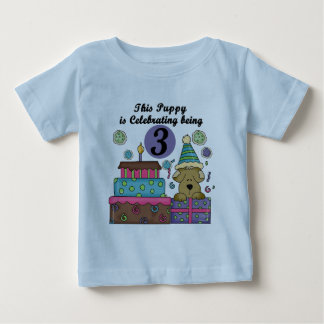 3rd Birthday Puppy T-shirts and Gifts