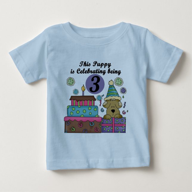 3rd Birthday Puppy T-shirts and Gifts (Front)