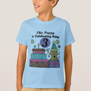 3rd Birthday Puppy T-shirts and Gifts