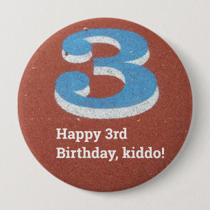 3rd birthday Running Track button