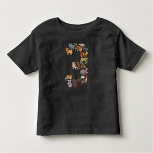 3rd Birthday Safari Zoo Animals Figures 3 Year Old Toddler T-Shirt