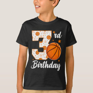 3rd Birthday Sketll 3 Year Old Sketll Player  T-Shirt