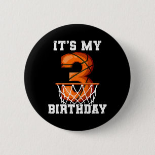 3rd Birthday Sketll  6 Cm Round Badge