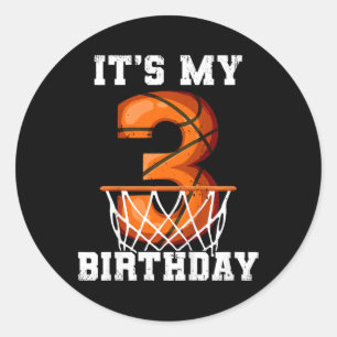 3rd Birthday Sketll Classic Round Sticker