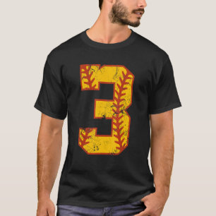 3rd Birthday Softball Bdy Three 3 Year Old Girl T-Shirt