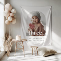 3rd Birthday Three Arched Photo Welcome Sign