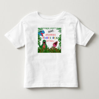 3rd Birthday Three Rex Dinosaur Guest of Honour Toddler T-Shirt
