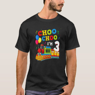 3rd Birthday Train Boys Girls 3 Years Old Choo Cho T-Shirt